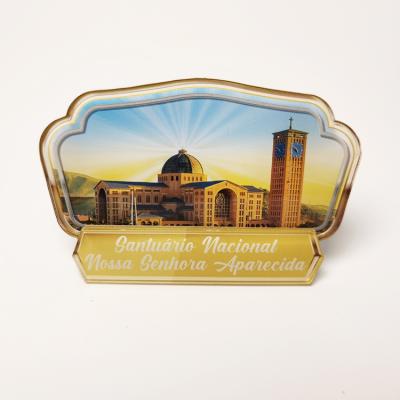 China Shape Wholesale Tourist Promotional Gifts The View Of Fridged City Acrylic Custom Magnetic for sale