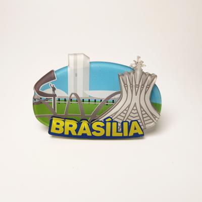 China Form new suvenirs world city brazil and company crystal acryli magnets fridge custom for sale