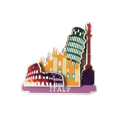 China Eco-Freindly Hot Custom Made Wooden Italy Souvenirs 3D Fridge Magnets for sale