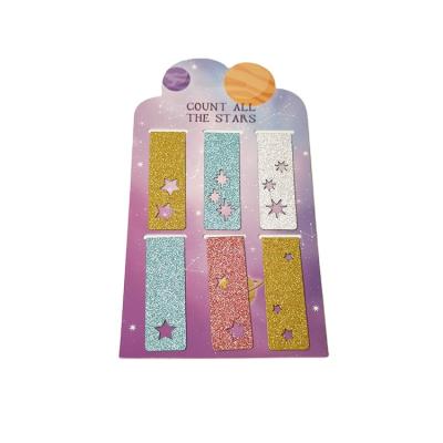 China Art Planet Star Hollow Custom Made Specialty Magnet Glitter Frosted Bookmark for sale