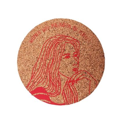 China Factory Stocked Wholesale Custom Design Waterproof Non Slip Cork Coaster Custom Printing for sale