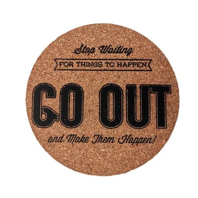 China Hot Selling Stocked Custom Design Cork Waterproof Skidproof Coaster Take Out Coaster for sale