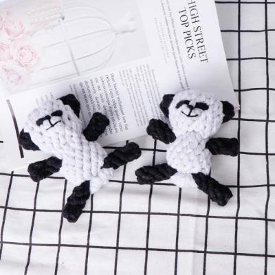 China Wholesale Custom Logo Dogs Manufacturer Cotton Rope Bite Heavy Duty Animal Panda Dog Pet Toy Elephant for sale