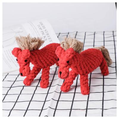 China Wholesale Custom Logo Horse Dog Manufacturer Cotton Dogs Rope Bite Heavy Duty Animal Pet Toy for sale