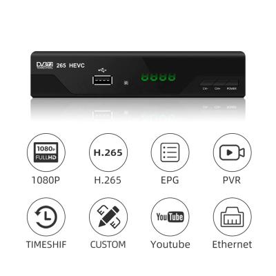 China Full HD 1080P Junuo H.265 Digital TV Full HD 1080P DVB Set Top Box 1080P T2 Receiver DVB T2 Set Top Box for sale