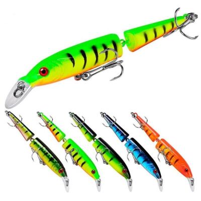 China Runtoo Artificial Bionic Multi Joint Swimbait Body 105mm 9.2g Bass Pike Trout Hard ABS Plastic Fishing Lure For Freshwater for sale