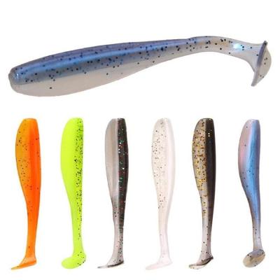 China RUNTOO 6.5cm 1.9g 20pc/Bag Soft Silicone Bass T-tail Plastic Fishing Lures Artificial Silicone Shad Fishing Bait for sale