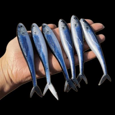 China PVC RUNTOO 12cm 11g 3D Printing Plastic Soft Tail Scissors PVC Bait Flying Fish Fishing Lures Swim Bait Bionic Fishing Lures for sale