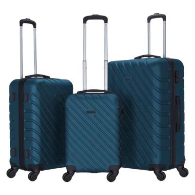 China Wholesale Lucky Factory ABS Traveling Bags Fashionable Customized Luggage Trolley Bag Set Of 3 Suitcase Sets for sale