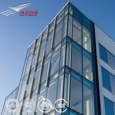 China Factory Aluminum Curtain Wall OEM Residential / Commercial Invisible Frame for sale