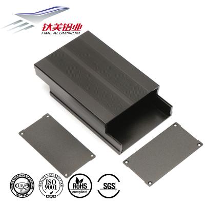 China Decorations Power Coating Extruded Aluminum Enclosure Black Split Body Aluminum Fencing With 2 Plates for sale