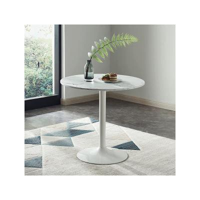 China Factory Outlet Fashion Shine Classic Modern White Marble Adjustable Disc Leg Dining Table Cover (Others) Tops/Dining Table Cover for sale