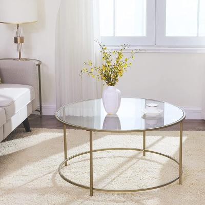 China Wholesale Gold Adjustable Modern Round Hotel Furniture Nordic Style Designer Glass Coffee Table (Other) Round Bell Side Coffee Table for sale