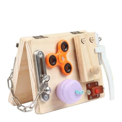 China Developing Intelligence 2021 New Wooden toys Baby Early Education Toy Multifunction Busy blocks Stress Reliever Montessori Educational toys for child for sale