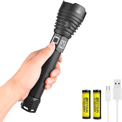 China Zoomable Super Bright Super Bright High Lumen Emergency Flashlights XHP90 LED Tactical Flashlights Flashlight For Camping for sale