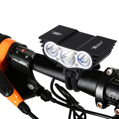 China Flashing LED Bike Light T6 LED Front Bicycle Headlight 4 Modes Night Safety Cycling Lamp Recycling Waterproof Rechargeable Light for sale