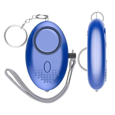 China Mini Round High Decibel Personal Portable Self-Defense Alarm Self Defense Key Chain For Women for sale