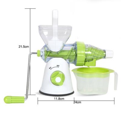 China RV fashion design OEM 400ML ABS food grade manual fruit juicer with 80RPM/MIN for sale