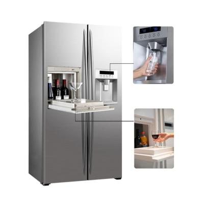 China COMPRESSOR 608L Kitchen Appliance Low Noise Side By Side No Frost Household Fridge With Ice Dispenser for sale