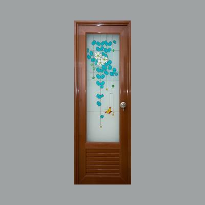 China Factory Price Single Glazed Waterproof PVC Curtain Door Toliet Door PVC Waterproof White PVC Bathroom Doors for sale