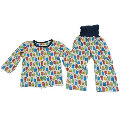 China Color Organic Cotton Soft Breathable Long Sleeve Baby Clothes Eco - Friendly Customized Pajamas for sale