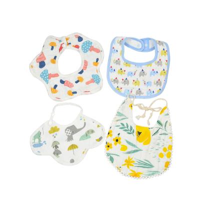 China Cheap Cotton Snaps Soft Adjustable Baby Bibs Washable For Drool Absorb for sale