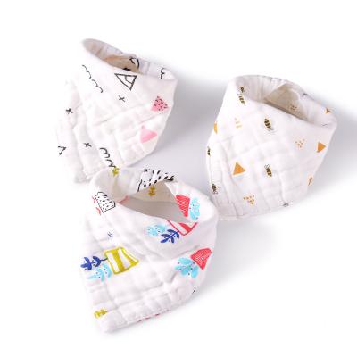 China Manufacturers 360 Rotating Petal Bib Rice Pocket Cotton Saliva Infant Towel Washable for sale