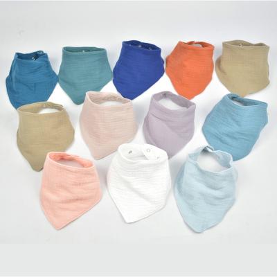 China Antibacterial Instant Muslin Cotton Baby Bibs Simple Washable Bibs for Toddler Boys and Girls for sale