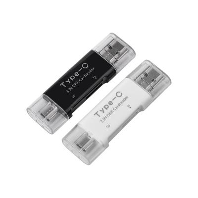 China Desktop Factory Multifunctional USB 2.0TF SD Type C OTG Smart Card Reader for Smartphone and Computer for sale