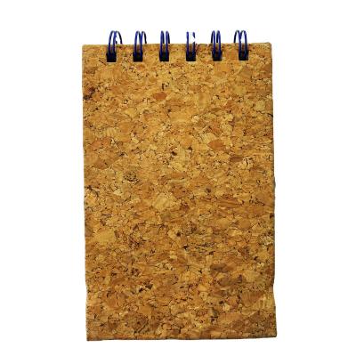 China Hot Selling Easy Writing Cork Journal Spiral Notebook with Pen Loop A6 Notebook Custom 2023 for sale