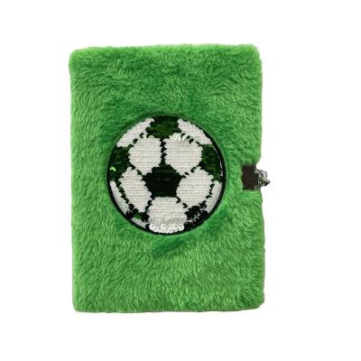 China Sequin Shaped Pattern Customized Plush Shaped Sequin Pattern Notebook Metal Lock With Keys Custom Color for sale