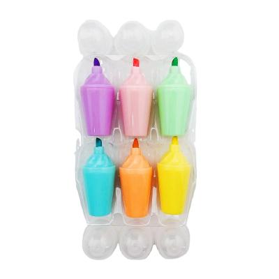 China Wholesale Mini Multi Color 6 Color Highlighter Bar Color Maker Pen Multicolor for sale