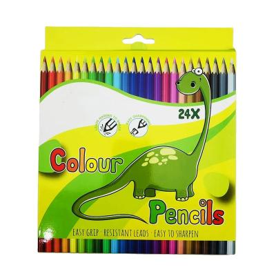 China Wholesale 24 Colorful Soft Drawing Colors Pencil Art Sets For Children Kids School Student Painting for sale