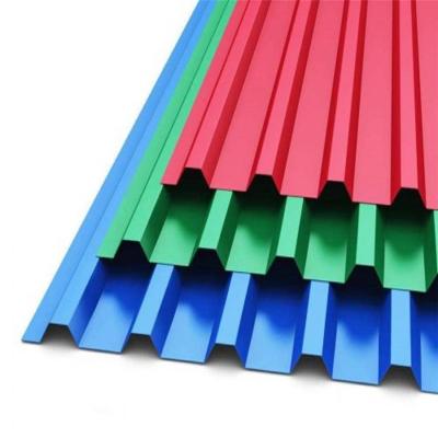 China Construction 0.12-2mm Thick Hot Dip Color Coated Corrugated Galvanized PPGI Corrugated Steel Plate Price Iron Roofing Sheet for sale