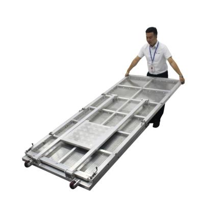 China Quickly assemble aluminium crowd control folding Temporary barricade blow through barricade for sale