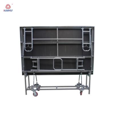 China high riser portable roll folding stage with wheels for sale