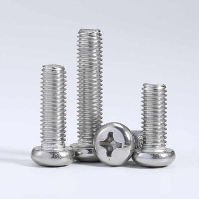 China Corrosion Resistant 304 Stainless Steel Screws M8 Cross Recessed Head Machine Screw for sale