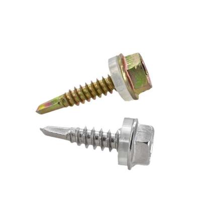 China Corrosion Resistant Self Drilling Screw Sharp Point Hex Head Wood Screws Grade 10.9 for sale