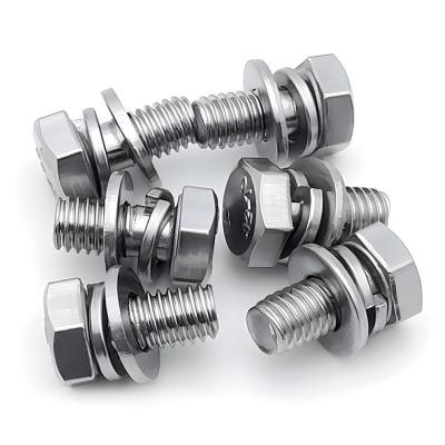 China M2 - M16 Stainless Steel Hexagon Screw Customized Stainless Steel Hex Head Bolts for sale