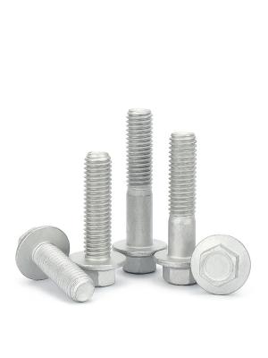 China Stainless Steel Flanged Hex Bolts Grade 12.9 M10 Automotive Bolt Half Threads for sale