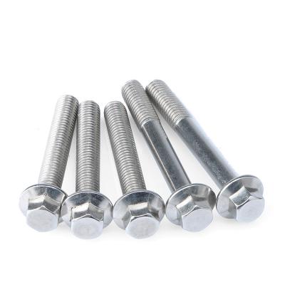 China Customized M8 Hex Flange Bolt High Precision Metric Machine Bolts Grade 8.8 for sale