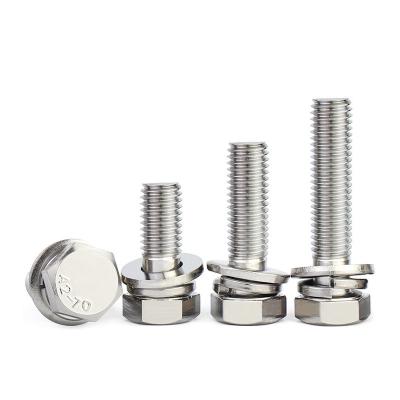 China Grade 5 External Hex Bolt Full Thread M8 Bolt With Washer And Spring for sale