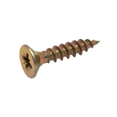 China Flat Head Yellow Zinc Screws Coarse Thread Phillips Bugle Head Drywall Screw for sale