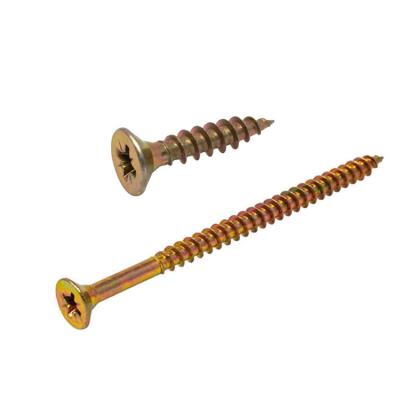 China Phillips Drive Bugle Head Screw Yellow Self Tapping Countersunk Screws Sharp Point for sale