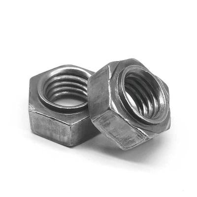 China 2B Stainless Steel Hex Nut Corrosion Resistant Hex Weld Nut 1/4 Inch for sale