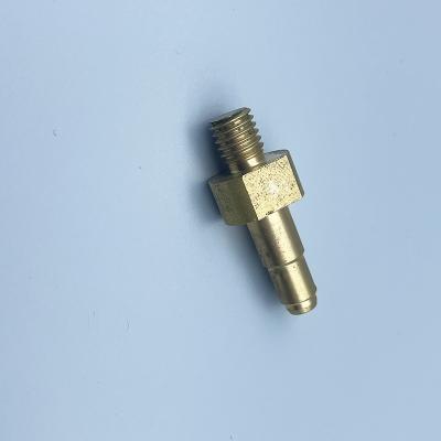 China Customized CNC Machining Parts 10kg Brass Shaft Glossy Finish With One End Threaded for sale