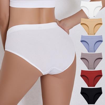 China Women's Cotton Briefs Sexy Seamless Panties Mid Waist Women's Panties Seamless Girl Panties Women Nylon Underwear for sale