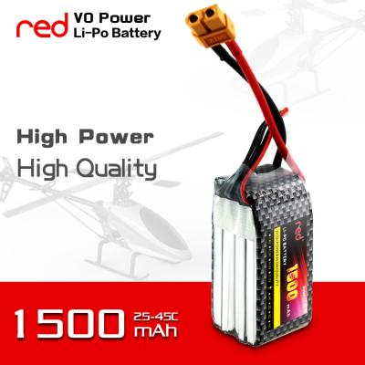 China Toys 7.4V 11.1V 14.8V 1500mAh lipo battery for quadcopter cheap LiPO battery pack for sale