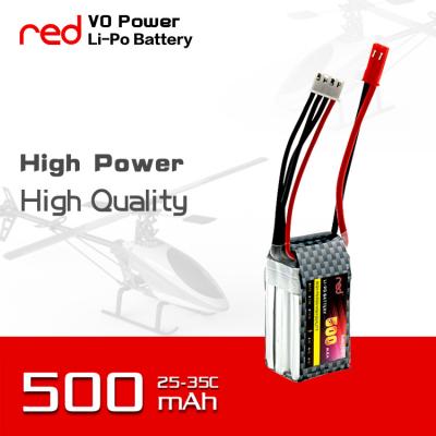 China Plays Most Popular Rc 3S 11.1V 7.4V 3.7v 500 Mah Lipo Battery Rc Car Lipo Battery for sale