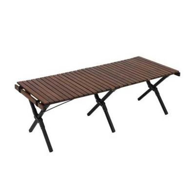 China Contemporary Folding Wood Picnic Table Wooden Table Custom Folding Camping Roll Up Table for sale